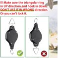 thumbnail image 4 of Plant Hook Pulley，5 Pack Retractable Plant Pulley, Adjustable Hanging Flower Basket Hooks Plant Pulleys for Hanging Plants Baskets Pots and Birds Feeder, Planters Flower Basket Hook Hanger(Black), 4 of 11