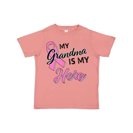 

Inktastic My Grandma is My Hero- Breast Cancer Awareness Gift Toddler Boy or Toddler Girl T-Shirt