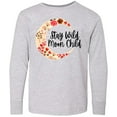 thumbnail image 3 of Inktastic Baby Stay Wild Moon Child Crescent Moon with Flowers Long Sleeve Youth T-Shirt, 3 of 5