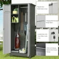 thumbnail image 6 of Marcree 73''H Outdoor Waterproof Storage Cabinet, Utility Closet, Garden Tool Organizer Sheds with Lock Doors and Shelves, Locking Cabinets for Backyard, Patio(GreyWhite), 6 of 7