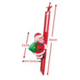 thumbnail image 2 of Electric Climbing Ladder Santa Claus, Christmas Super Climbing Santa Plush Doll Toy Hanging Ornament Tree Xmas Gifts for Kids Christmas Door Hanging Decorations, 2 of 7