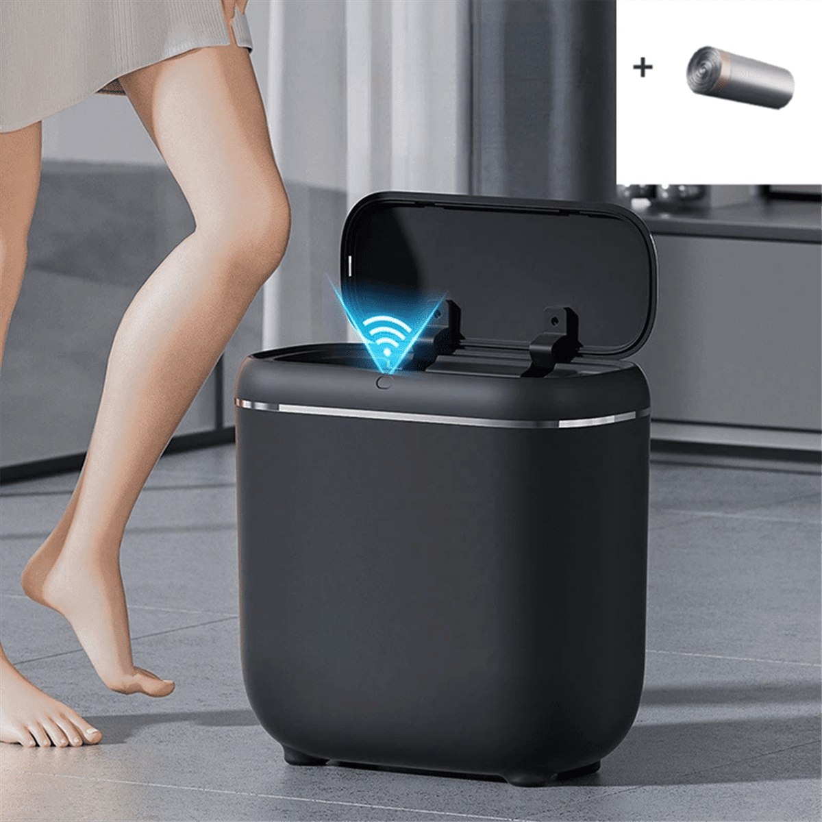 14L Automatic Sensor Trash Can Electric Touchless Smart Bin Kitchen Bathroom Waterproof Bucket Garbage with Lid