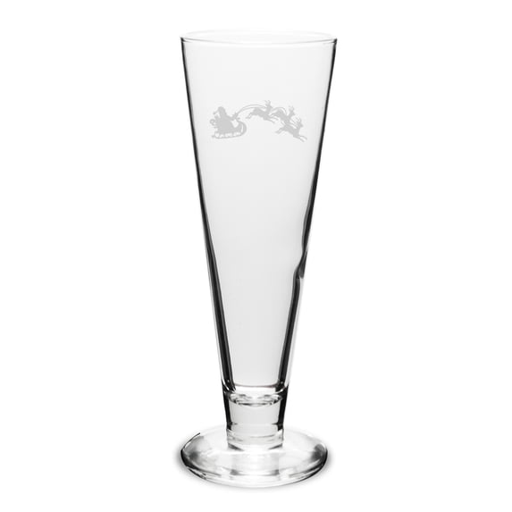 Santa Sleigh 16 oz. Deep Etched Classic Pilsner