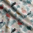 thumbnail image 1 of Soimoi Bird With Leaves Printed, Poly Canvas Fabric, Decor Sewing Fabric by The Yard 56 Inch Wide,Decorative Fabric for Curtains Tote Bags, Teal Green, 1 of 5