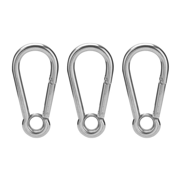 Snap Hook,3Pcs Snap Hook Stainless Carabiner Spring Clip Safety Rope Snap  Hook Rapid Response 