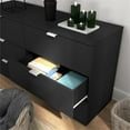 thumbnail image 5 of Hillsdale Delmar 6-Drawer Modern Wood Bedroom Dresser in Matte Black, 5 of 5