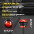 thumbnail image 4 of Luces LED de posición laterales delanteras y traseras redondas de 3/4", impermeables, 12 V, para coche y camión (10 unidades rojas), 4 of 5