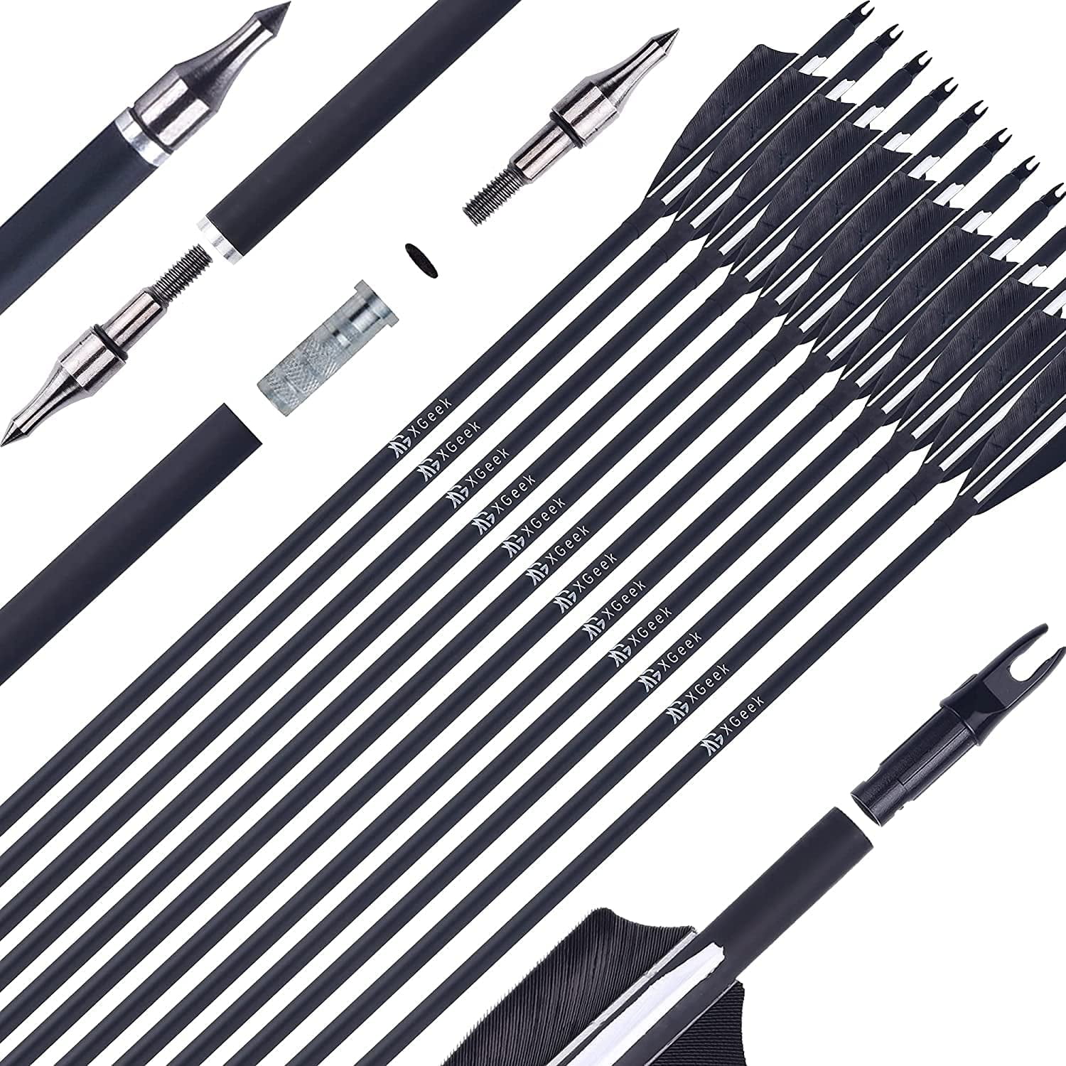 Carbon Express Terminator XP Hunter Camo Archery Arrow 12 Pack Arrows