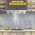 thumbnail image 3 of VEVOR Insert Range Hood, 900CFM 4-Speed, 36 Inch Stainless Steel Built-in Kitchen Vent Hood with Touch & Remote Control LED Lights Dishwasher-Safe Filters, Ducted/Ductless Convertible, ETL Listed, 3 of 9