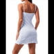 thumbnail image 5 of Vestido de Mujer de Verano Otoño Liso Elástico con Tirantes Finos de Punto Mini Vestidos de Fiesta Casual Ajustado Azul XL, 5 of 7