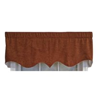 RLF Home 3" Rod Pocket High Quality Fabric Vintage Regal Valance for Windows 50" x 17" Watermelon