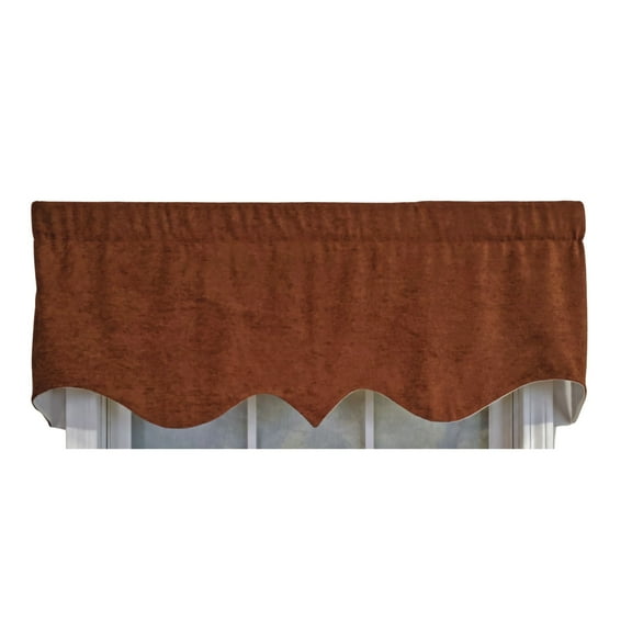 RLF Home 3" Rod Pocket High Quality Fabric Vintage Regal Valance for Windows 50" x 17" Watermelon