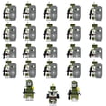 thumbnail image 1 of Conjunto de 23 Minifiguras de Bloques de Construcción, Temática Militar con Armadura Verde y Blanca, Juguete Coleccionable para Juego Creativo, 1 of 4