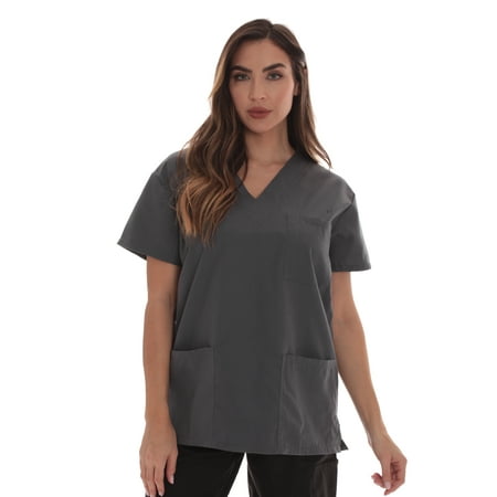 

Just Love Scrub Tops for Women 22000T-Steel Gray-XL