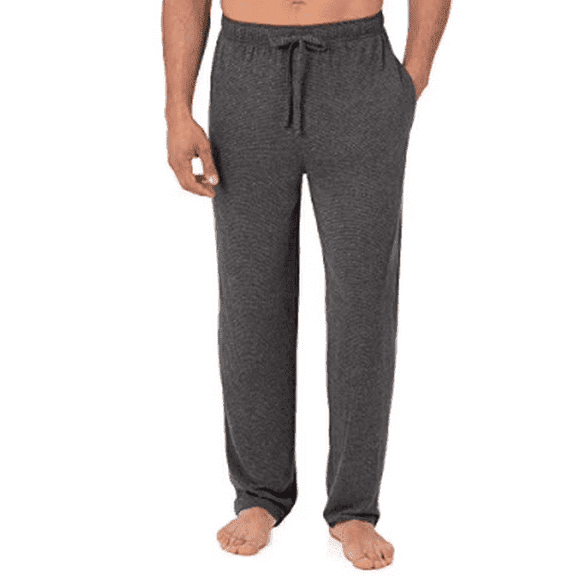 Fruit of the Loom Men's Breathable Jersey Sleep Pant, Grey Heather, Medium