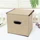 thumbnail image 2 of Cesta de almacenamiento de contenedores de tela con tapa, DVD, CD, libro, álbum de fotos, caja de soporte, juguetes para mascotas, muñecas, caja organ Beige Baoblaze Cesta de almacenamiento de cubos, 2 of 8