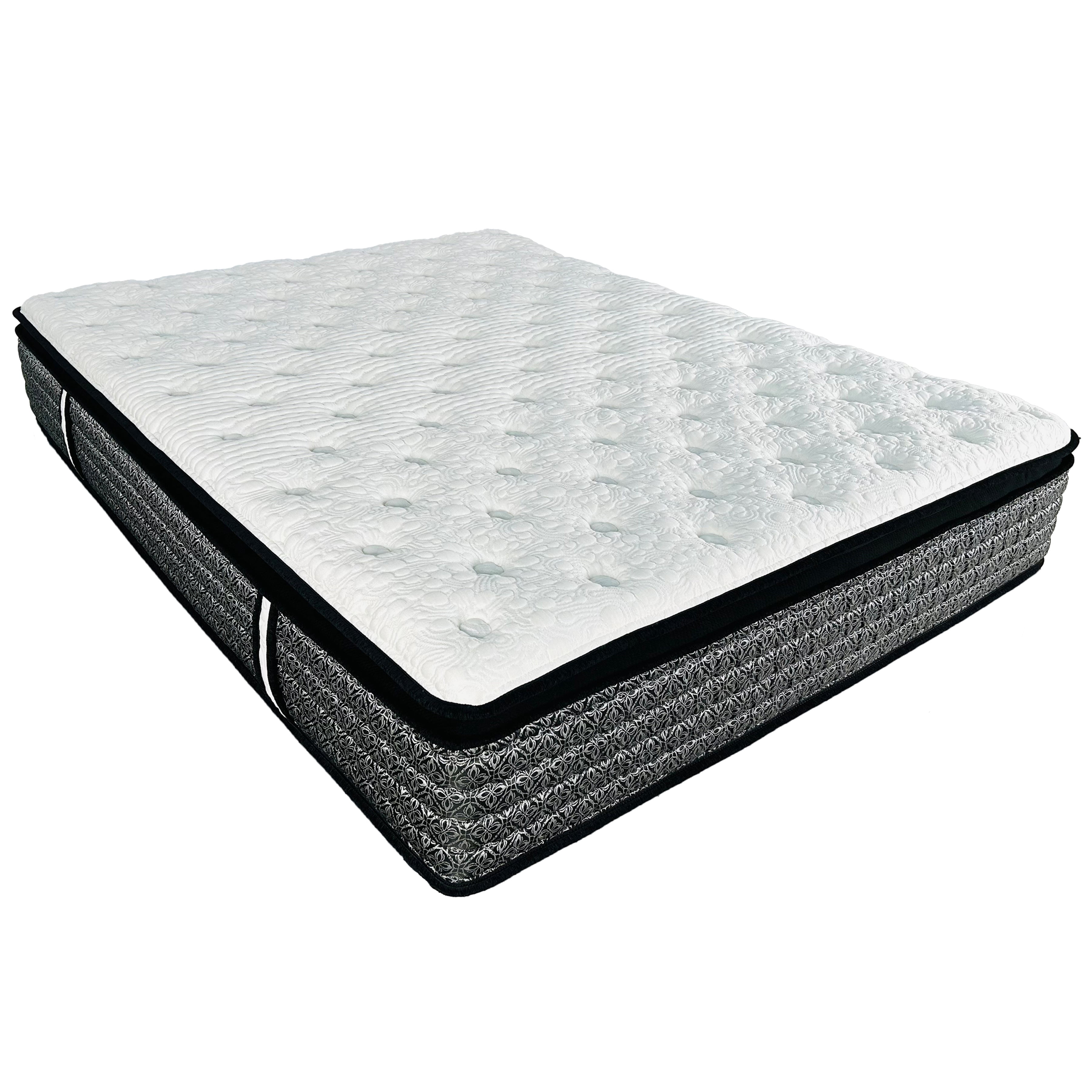 14 in. King Size Pocket Coil Hybrid Mattress, Euro Top Gel Memory Foam Mattress in a Bed