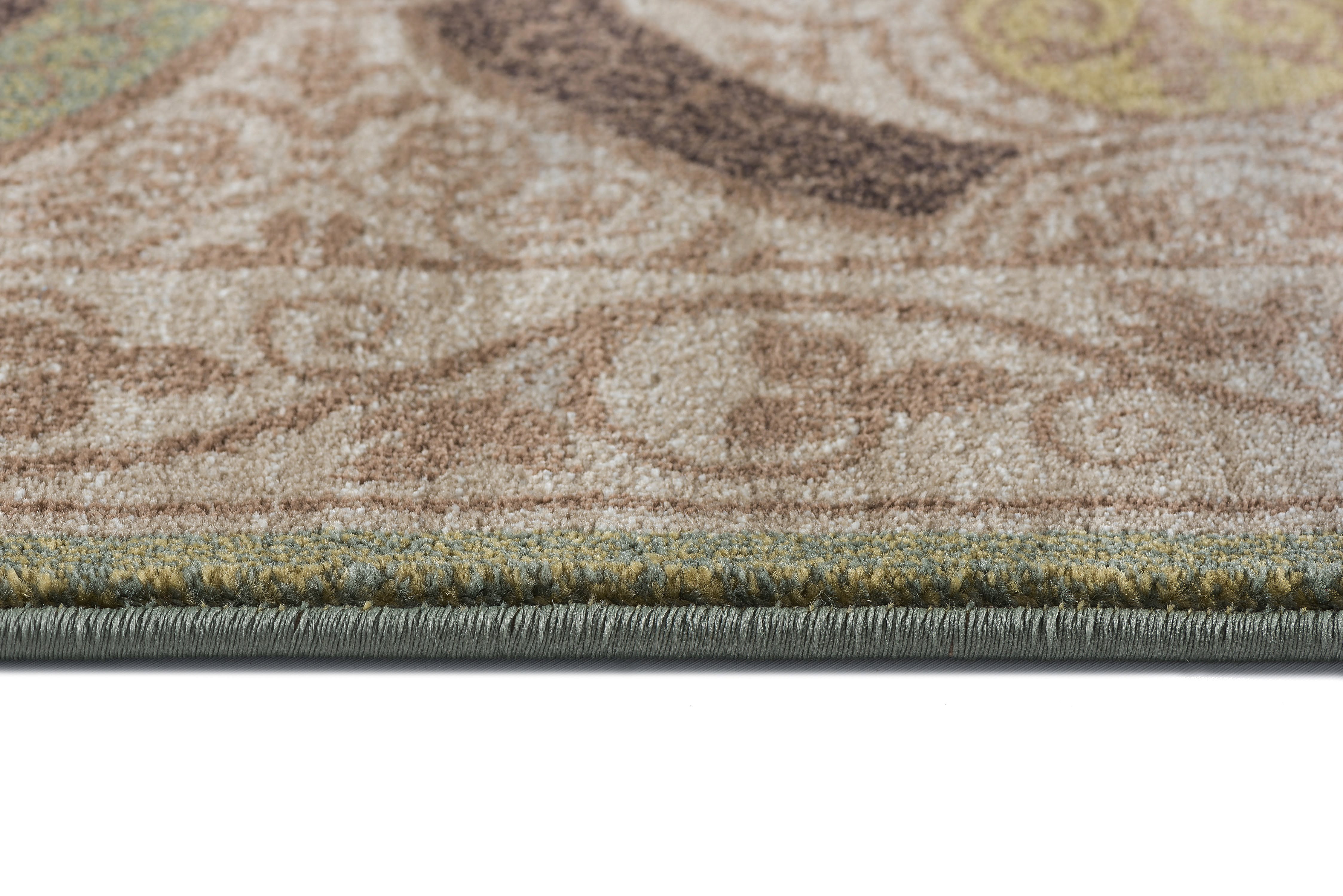 Transitional 5x8 Area Rug (5'3'' x 7'3'') Moroccan Tile Beige, Seafoam Living Room Easy to Clean