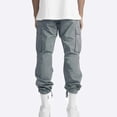 thumbnail image 5 of Godokuleh Mens Casual Joggers Pants Hiking Drawstring Chino Cargo Pants Straight Leg Pants Gray XL, 5 of 7