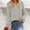 Gray, variant on Aloohaidyvio Sweaters for Women,Women Casual Fashion Solid Hollow Out Pullover Long Sleeve Round-Neck Sweater