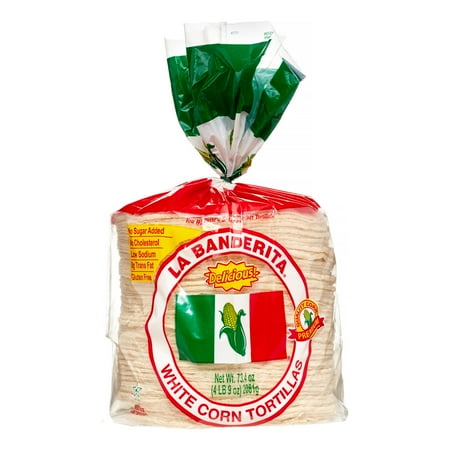 La Banderita 6 Inch White Corn Tortillas, 80ct