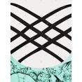 thumbnail image 3 of Tankini de Talla Grande con Volantes con Estampado de Esqueleto Rosegal Leggings de talla grande, 3 of 5