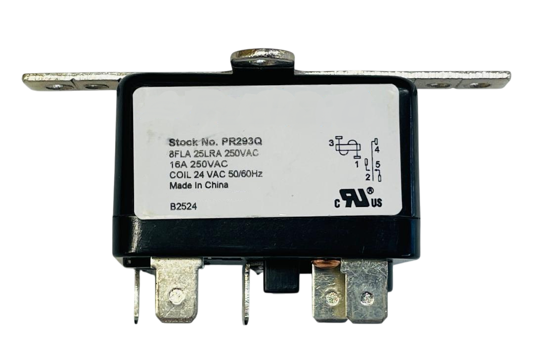 Packard SPDT Switching Fan Relay, 24 Coil Voltage, 16 Resistive Amps, PR293Q