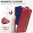 thumbnail image 4 of Zipper Wallet Case for Samsung Galaxy S22 Ultra 5G (Not S22), PU Leather [Card Holder Slot Handbag] with Adjustable Kickstand Flip Phone Cover for Samsung Galaxy S22 Ultra 5G SDLL Red, 4 of 14