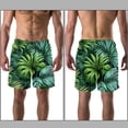 thumbnail image 3 of luoweisi Men's Beach Shorts Quick Dry Swim Trunks with Mesh Lining Tropical Leaves XL, 3 of 5