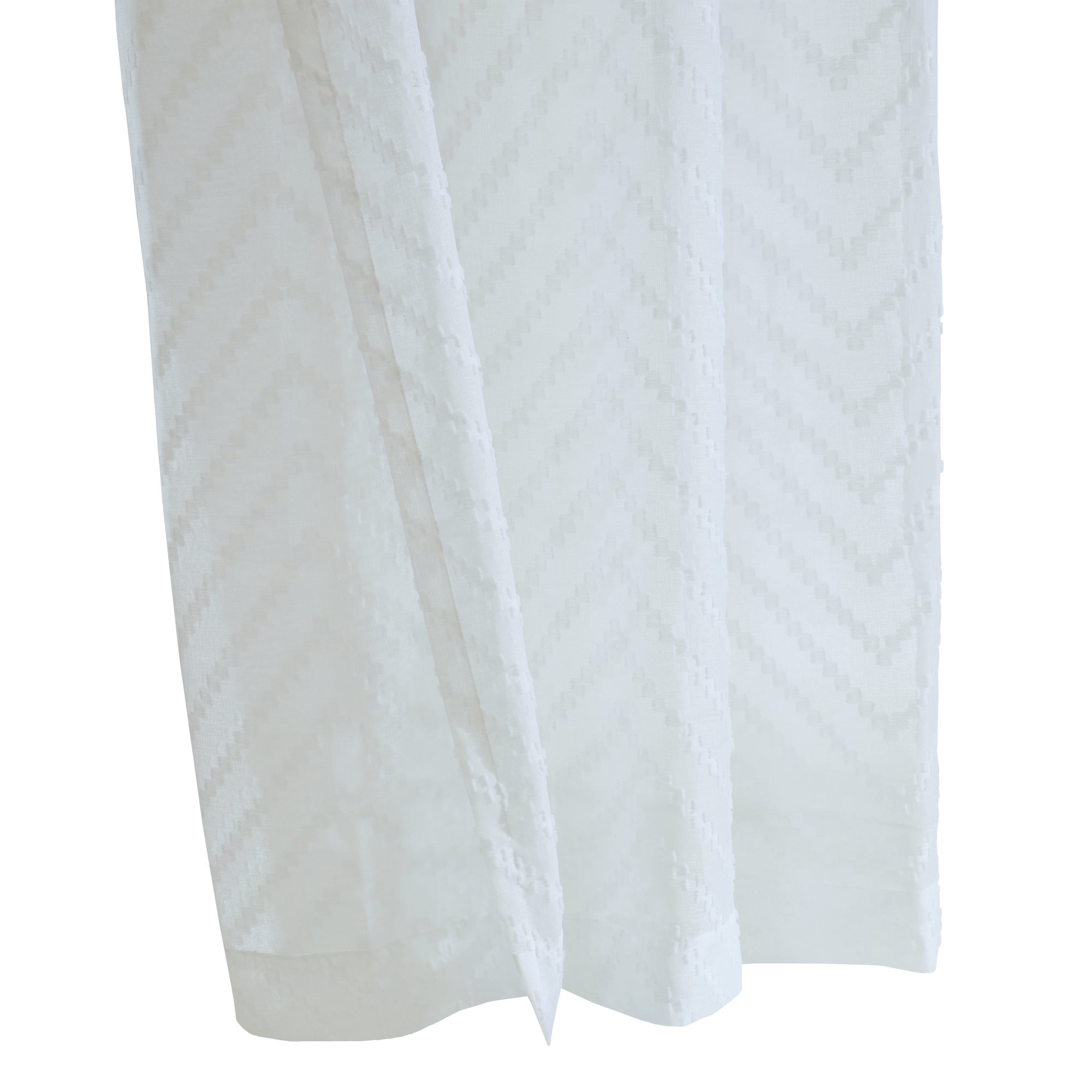 Loft Living Rabia Sheer Grommet Indoor Curtain 52 x 95 in White