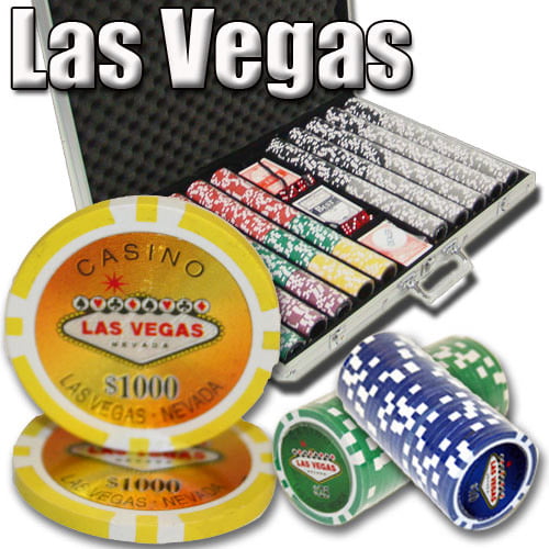 NEW 500 PC Las Vegas 14 Gram Clay Poker Chips Set Aluminum Case Pick Your Chips 