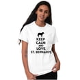 thumbnail image 6 of Keep Calm Love St Bernards Dog Joke Men's Graphic T Shirt Tees Brisco Brands L, 6 of 6