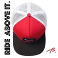 thumbnail image 4 of Gorra trucker Grace Folly roja y negra con cierre snapback y malla, 4 of 7