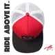thumbnail image 4 of Gorra trucker Grace Folly roja y negra con cierre snapback y malla, 4 of 7