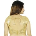 thumbnail image 3 of Beige Dense Sequins Ready-Made Party Choli Bollywood Stitched Blouse Crop-Top, 3 of 3
