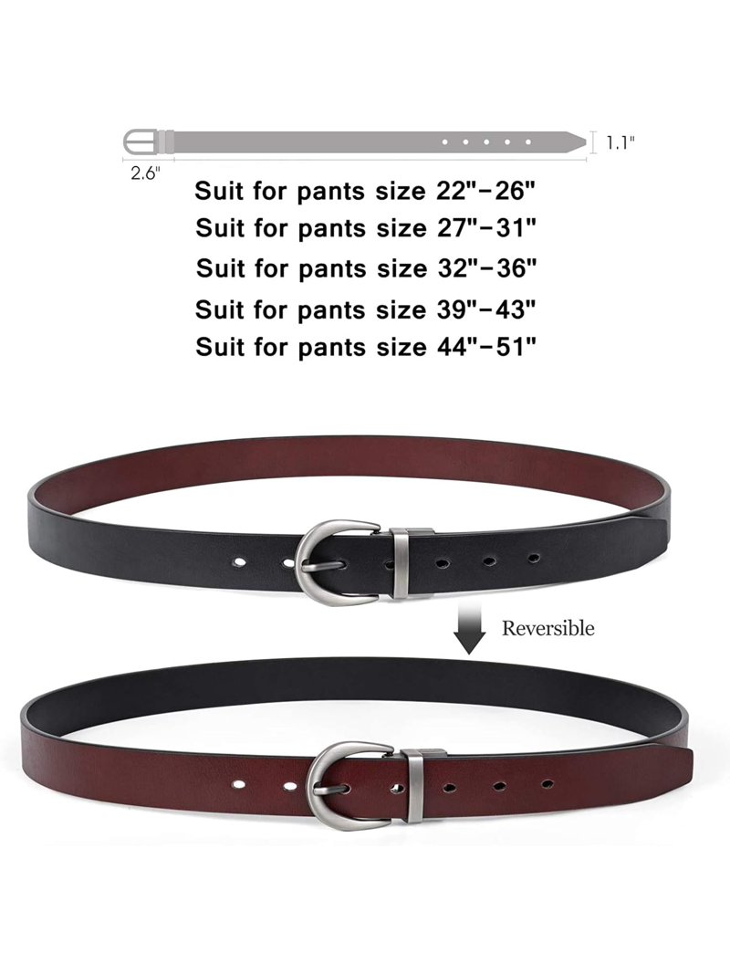Women Leather Reversible Belt, Ladies Belt for Jeans with  display picture 3