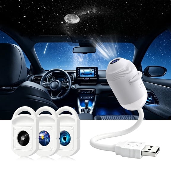 HD Smart Dynamic 5D Topacme Holographic Night Light Projector,Plug and Play HD 2-in-1 Galaxy Star Projector,360 Rotating, USB Powered