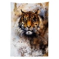 thumbnail image 3 of Ambesonne Tiger Tablecloth Rectangular Table Cover, Wild Beast Angry Predator, 52"x70", Multicolor, 3 of 4
