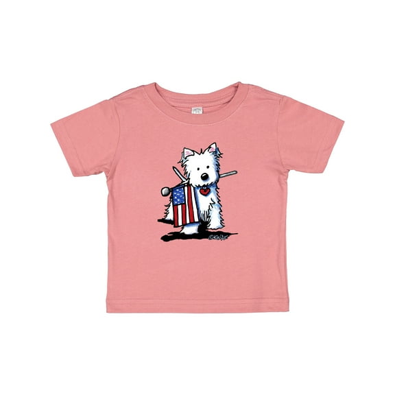Inktastic US Flag Westie Boys or Girls Baby T-Shirt