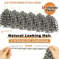 thumbnail image 3 of Phocas Crochet Hair for Black Women 8inch 3Packs Passion Twist Crochet Hair Jamaican Bounce Braiding Hair (Grey), 3 of 7