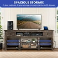 thumbnail image 2 of ModFusion 70" Dark Rustic Farmhouse TV Stand with LED Fireplace Heater, Remote Control & Storage for up to 80" TVs, 2 of 7
