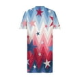 thumbnail image 5 of Wycnly Womens Dresses for Independence Day Loose Pocket 4th of July Patriotic Swing Tunic Midi Dresses Short Sleeve V-Neck Star Print Knee-Length 2024 Summer Dress White m, 5 of 5