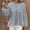 Light Blue, variant on Royisotas Long Sleeve Tops for Women Plus Size Tshirt Fall and Winter Light Blue Casual Plaid Women's Blouse Crew Neck Baggy Lantern Sleeve Shirts