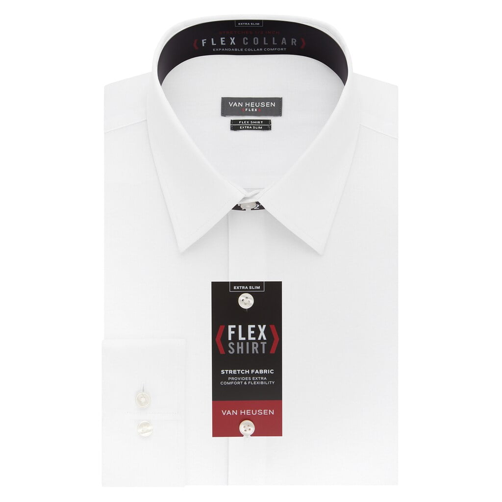 Van Heusen Mens Flex Collar Extra-Slim Dress Shirt