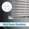 thumbnail image 2 of 10pcs Hold Down Brackets Clear Plastic Blinds Bottom Rail Holder Clips For 2 Inch Horizontal Blinds Window Shades, 2 of 5