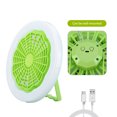 thumbnail image 2 of Luz de ventilador de techo de 30 W Lámpara de ventilador de camping de viento de 3 velocidades 3 modos 2000 mAh (verde) Wdftyju Para estrenar, 2 of 4