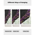 thumbnail image 4 of Marble Black Swag Valances for Windows, Purple Gold Art Abstract Vintage Farmhouse Rod Pocket Sheer Valances for Small Windows, Swag Toppers Light Filtering for Kitchen Living Room 2 Panels 36''x36'', 4 of 6