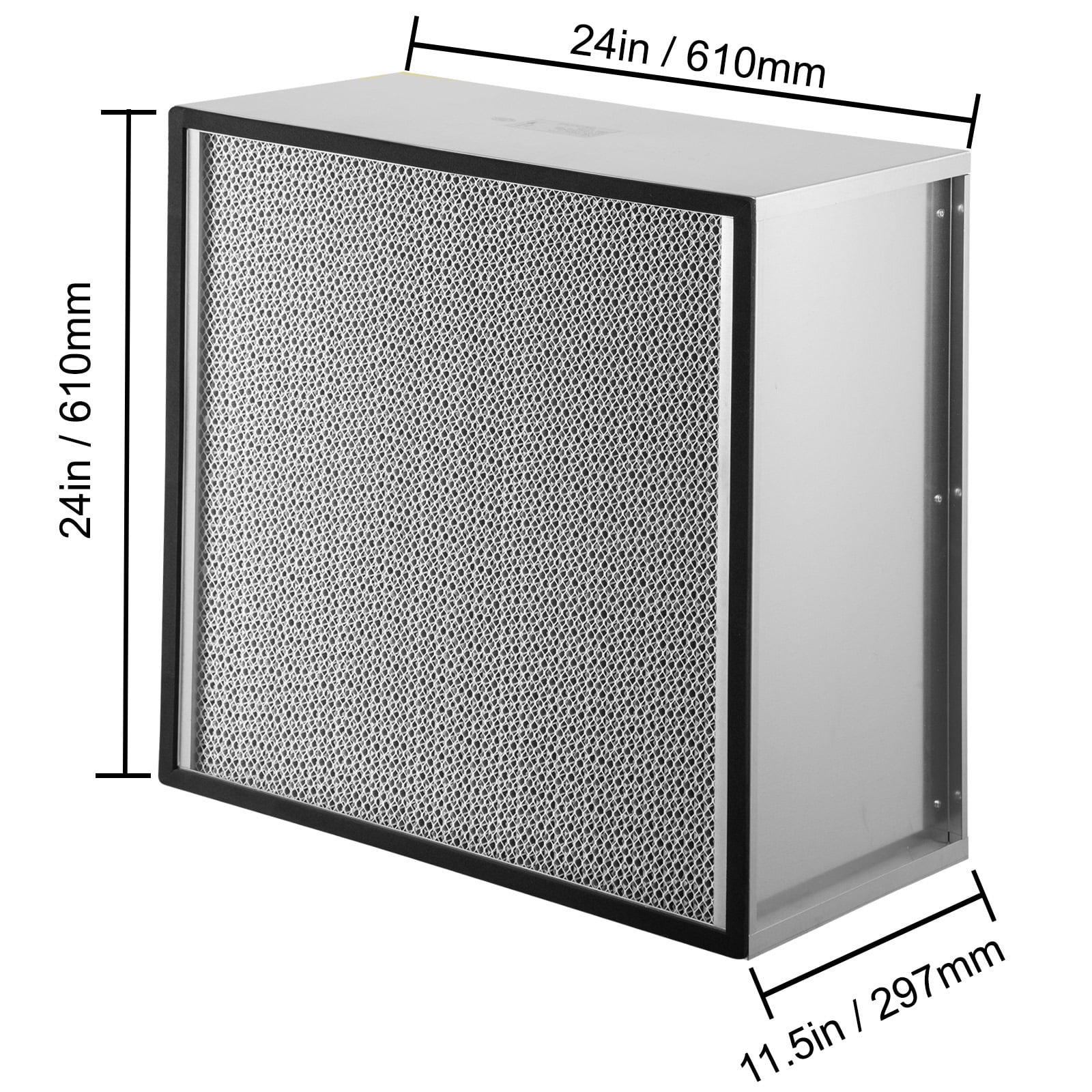 VEVOR Filter Replacement, 24''x24''x11.5'' AC Filter, True HEPA Pleated Air Filter, Air Filter Replacement with Durable Galvanized Frame, 99.97% Standard Filter Compatible