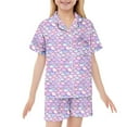 thumbnail image 4 of Kids Girls' Pajama Sets Colorful Button Down Sleepwear Set Girls Casual Pajamas Set Girl Pjs Size 6-7 Years Cute&nbsp;Boy Girl&nbsp;Clothing, 4 of 4