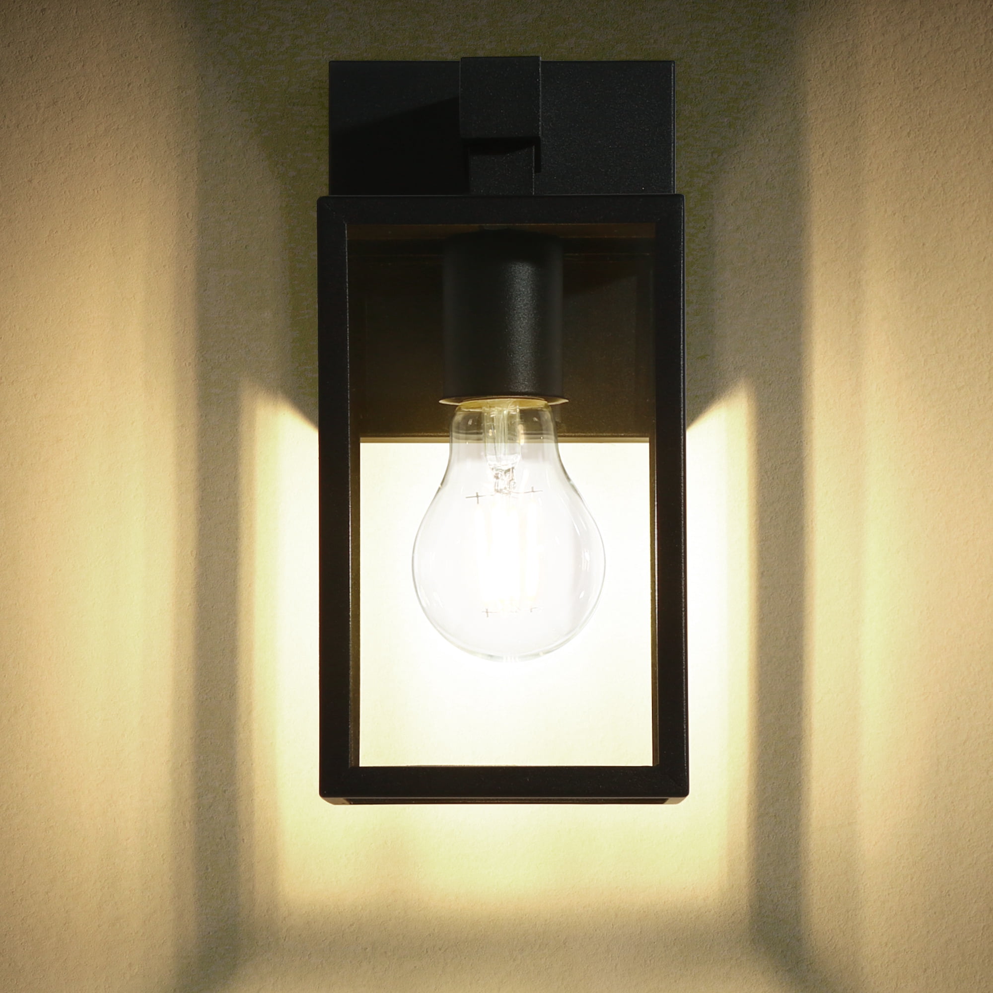 Orlan 2 -Light 9.3-in H Matte Black Hardwired Outdoor Wall Light